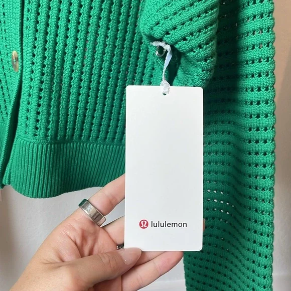 Lululemon Cotton Crochet Mesh Relaxed-Fit Cardigan - Picture 7 of 10